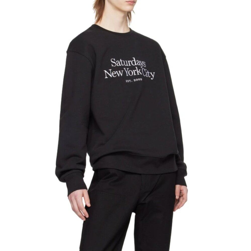 Saturdays NYC Black Bowery Miller Standard Sweatshirt